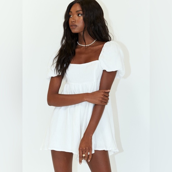 Princess Polly White Lorna Romper Size US 6 - Picture 5 of 12